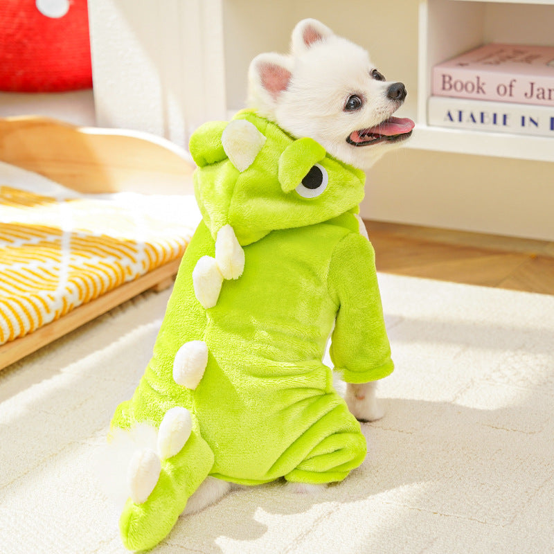 Dog & Cat Dinosaur Warm Outfit