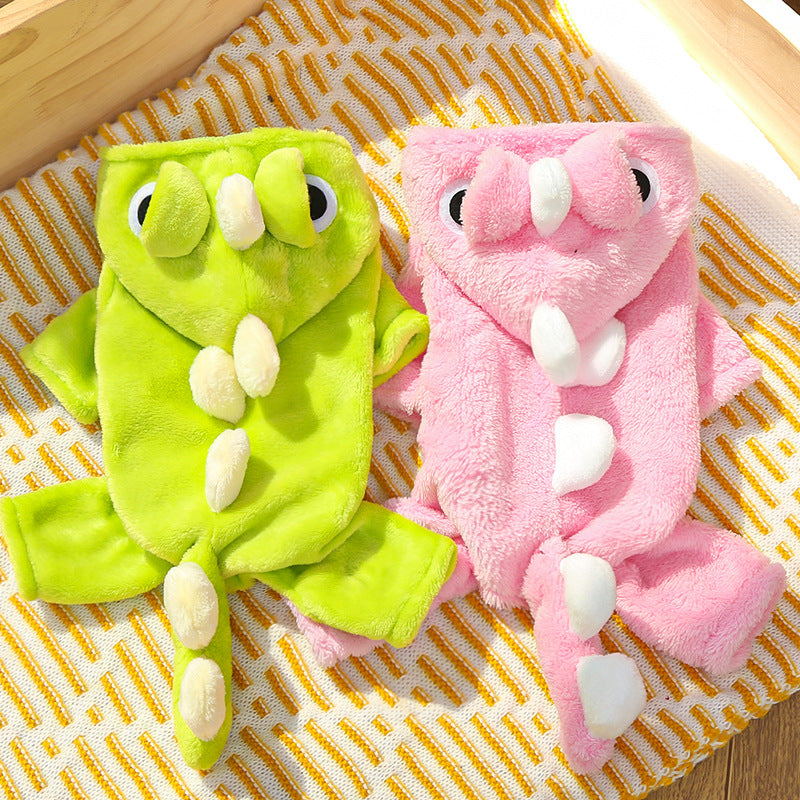 Dog & Cat Dinosaur Warm Outfit