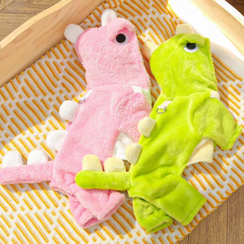 Dog & Cat Dinosaur Warm Outfit